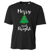 Merry And Bright Christmas Cooling Performance Crew T-Shirt