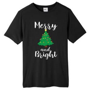 Merry And Bright Christmas Tall Fusion ChromaSoft Performance T-Shirt