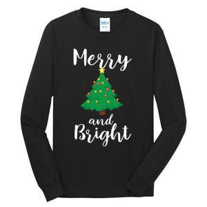 Merry And Bright Christmas Tall Long Sleeve T-Shirt