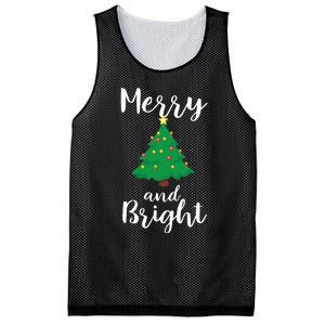 Merry And Bright Christmas Mesh Reversible Basketball Jersey Tank