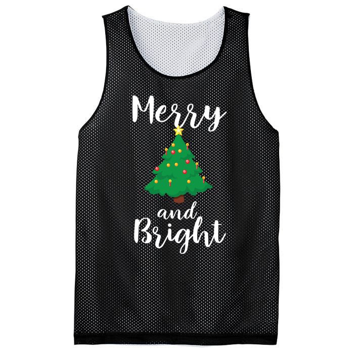 Merry And Bright Christmas Mesh Reversible Basketball Jersey Tank