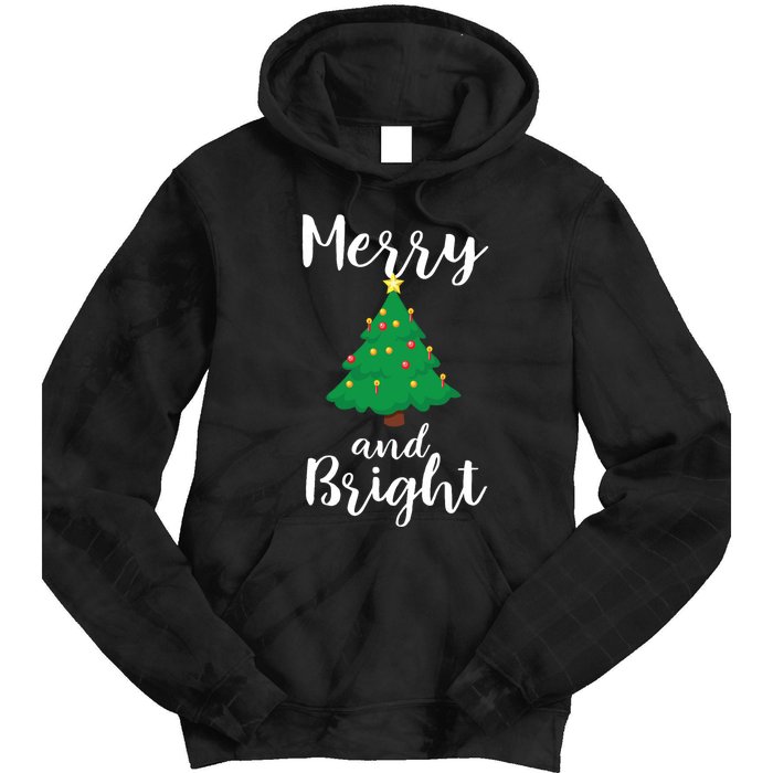 Merry And Bright Christmas Tie Dye Hoodie