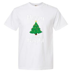 Merry And Bright Christmas Garment-Dyed Heavyweight T-Shirt