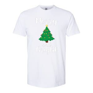 Merry And Bright Christmas Softstyle CVC T-Shirt