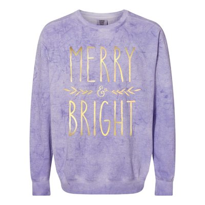 Merry And Bright Christmas Gifts Xmas Tree Colorblast Crewneck Sweatshirt