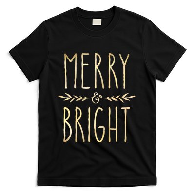 Merry And Bright Christmas Gifts Xmas Tree T-Shirt