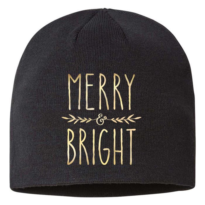 Merry And Bright Christmas Gifts Xmas Tree Sustainable Beanie