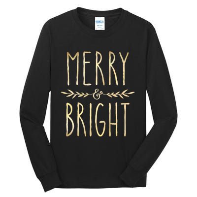 Merry And Bright Christmas Gifts Xmas Tree Tall Long Sleeve T-Shirt