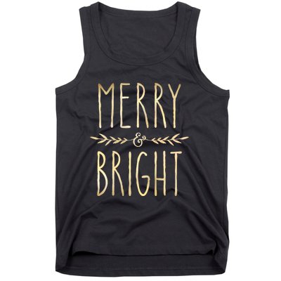 Merry And Bright Christmas Gifts Xmas Tree Tank Top