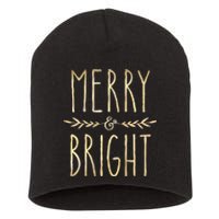 Merry And Bright Christmas Gifts Xmas Tree Short Acrylic Beanie