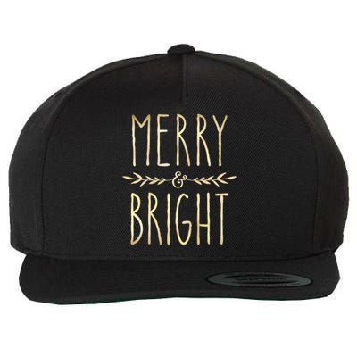 Merry And Bright Christmas Gifts Xmas Tree Wool Snapback Cap