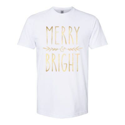 Merry And Bright Christmas Gifts Xmas Tree Softstyle CVC T-Shirt