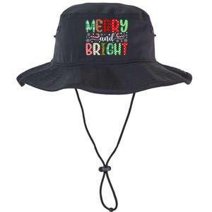 Merry And Bright Cute Christmas Holiday Long Sleeve Legacy Cool Fit Booney Bucket Hat