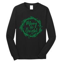 Merry And Bright Christmas Holiday Cheer Party Jesus Long Sleeve Shirt