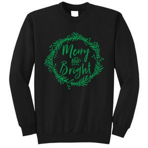 Merry And Bright Christmas Holiday Cheer Party Jesus Sweatshirt