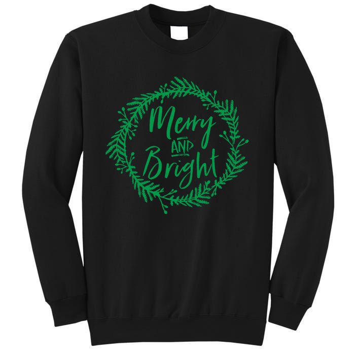 Merry And Bright Christmas Holiday Cheer Party Jesus Sweatshirt