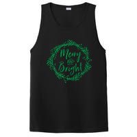 Merry And Bright Christmas Holiday Cheer Party Jesus PosiCharge Competitor Tank