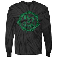 Merry And Bright Christmas Holiday Cheer Party Jesus Tie-Dye Long Sleeve Shirt