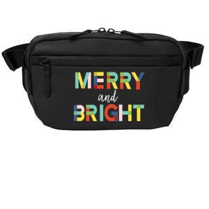 Merry And Bright Christmas Holiday Colorful Cheerful Cool Gift Crossbody Pack