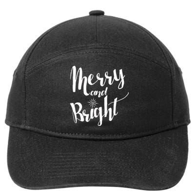 Merry And Bright For Christmas Carolling 7-Panel Snapback Hat