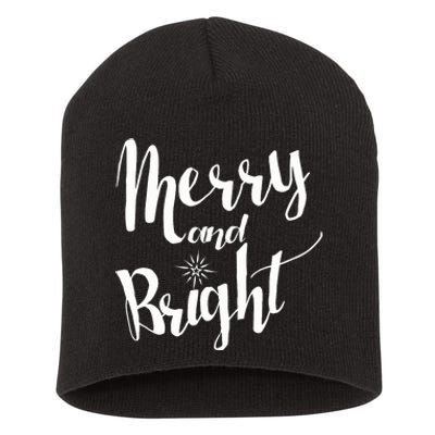 Merry And Bright For Christmas Carolling Short Acrylic Beanie