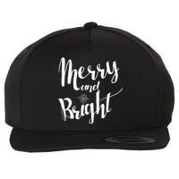 Merry And Bright For Christmas Carolling Wool Snapback Cap