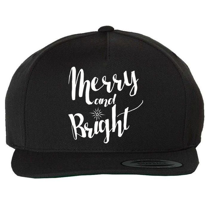 Merry And Bright For Christmas Carolling Wool Snapback Cap