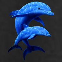 Mama And Baby Dolphin 7 Panel Mesh Trucker Snapback Hat