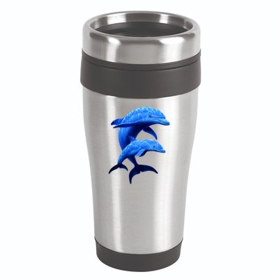 Mama And Baby Dolphin 16oz Travel Tumbler