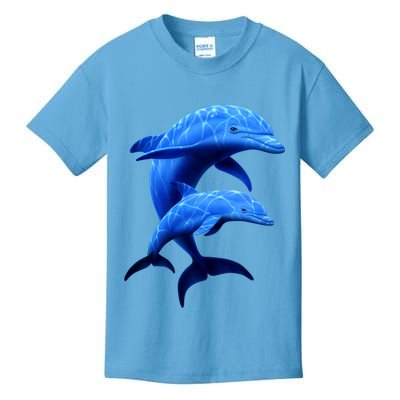 Mama And Baby Dolphin Kids T-Shirt