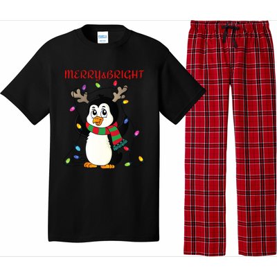 Merry And Bright . Merry And Bright Christmas Penguin Pajama Set