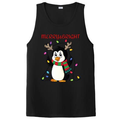 Merry And Bright . Merry And Bright Christmas Penguin PosiCharge Competitor Tank