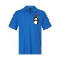 Merry And Bright . Merry And Bright Christmas Penguin Softstyle Adult Sport Polo