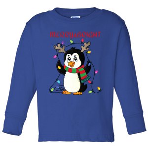 Merry And Bright . Merry And Bright Christmas Penguin Toddler Long Sleeve Shirt