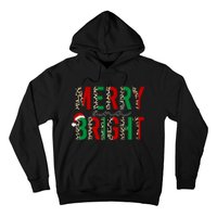 Merry And Bright Christmas Leopard Santa Hoodie