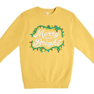 Merry And Bright Christmas Lights Cute Xmas Premium Crewneck Sweatshirt