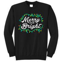 Merry And Bright Christmas Lights Cute Xmas Sweatshirt