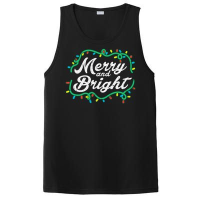 Merry And Bright Christmas Lights Cute Xmas PosiCharge Competitor Tank