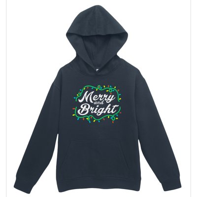 Merry And Bright Christmas Lights Cute Xmas Urban Pullover Hoodie