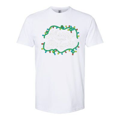 Merry And Bright Christmas Lights Cute Xmas Softstyle CVC T-Shirt