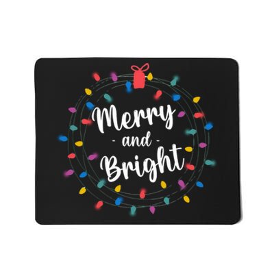 Merry And Bright Christmas Lights Family Matching Pajamas Long Sleeve Mousepad