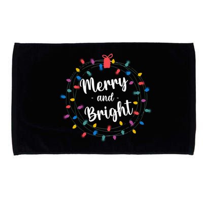 Merry And Bright Christmas Lights Family Matching Pajamas Long Sleeve Microfiber Hand Towel