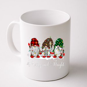 Merry And Bright Three Gnomes Christmas Lights Xmas Gift Coffee Mug