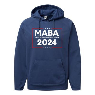 Make America Blonde Again Performance Fleece Hoodie