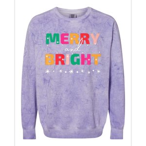 Merry And Bright Winter Holiday Christmas Hannukah Kwanzaa Premium Colorblast Crewneck Sweatshirt