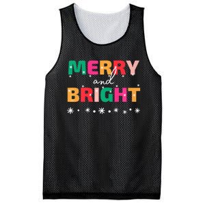 Merry And Bright Winter Holiday Christmas Hannukah Kwanzaa Premium Mesh Reversible Basketball Jersey Tank