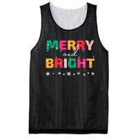 Merry And Bright Winter Holiday Christmas Hannukah Kwanzaa Premium Mesh Reversible Basketball Jersey Tank