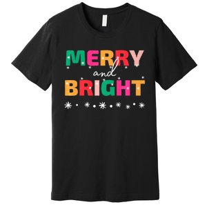 Merry And Bright Winter Holiday Christmas Hannukah Kwanzaa Premium Premium T-Shirt