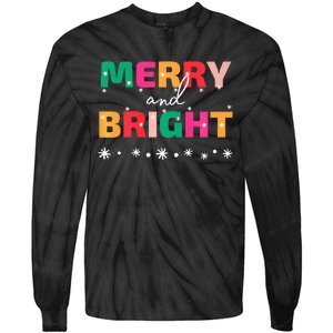 Merry And Bright Winter Holiday Christmas Hannukah Kwanzaa Premium Tie-Dye Long Sleeve Shirt