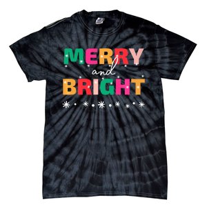 Merry And Bright Winter Holiday Christmas Hannukah Kwanzaa Premium Tie-Dye T-Shirt